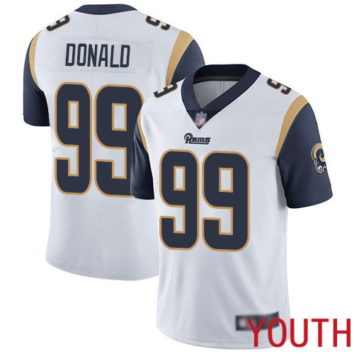 Los Angeles Rams Limited White Youth Aaron Donald Road Jersey NFL Football 99 Vapor Untouchable